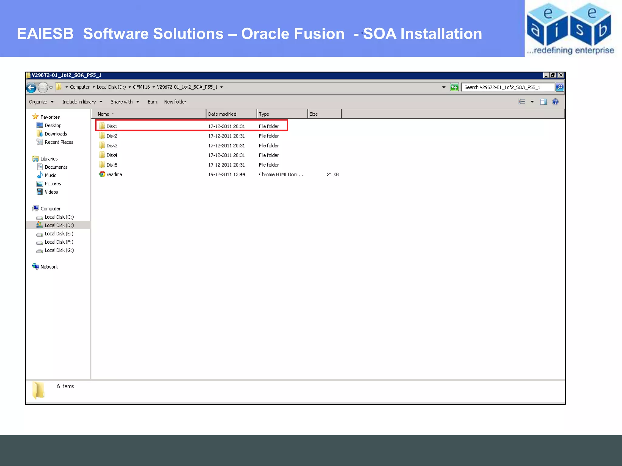 EAIESB Software Solutions – Oracle Fusion - SOA Installation