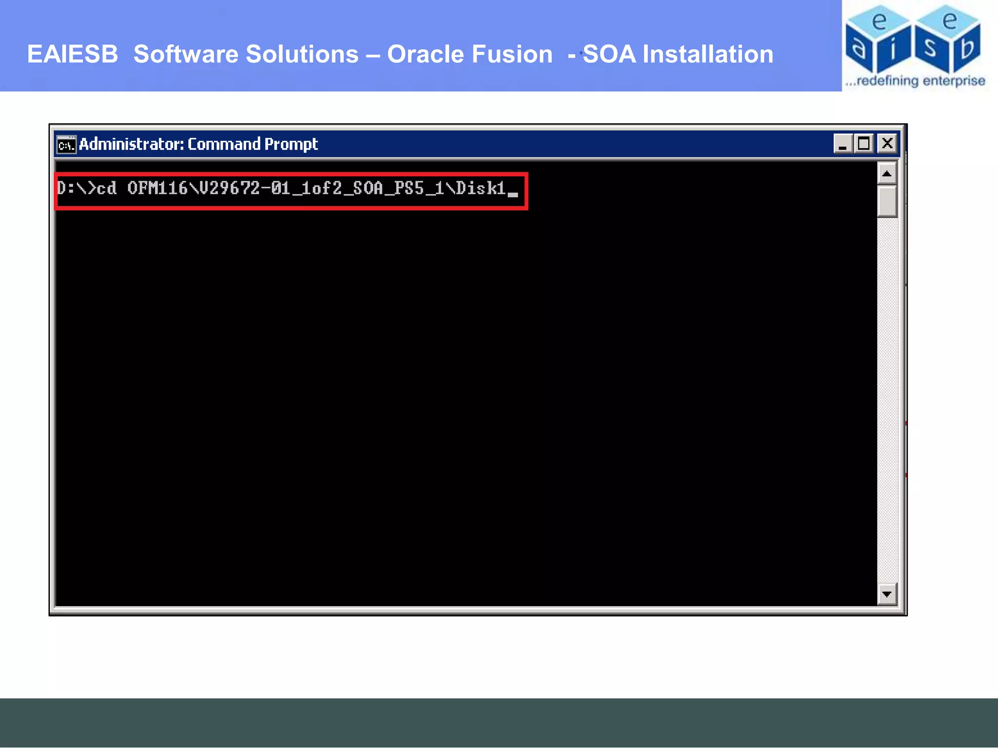 EAIESB Software Solutions – Oracle Fusion - SOA Installation