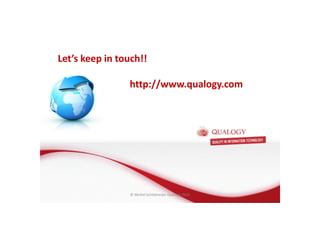 CopyoforiginalCopyoforiginal
Oracle Fusion Middleware basis
• FMW basis: de Applicatie Server
• Wat is een Applicatie Server?
• Wat doet een Applicatie Server?
• Welke Applicatie Server gebruikt Oracle?
Enterprise Management@@@h
Let’s keep in touch!!
http://www.qualogy.com
© Michel Schildmeijer Qualogy 2015
 