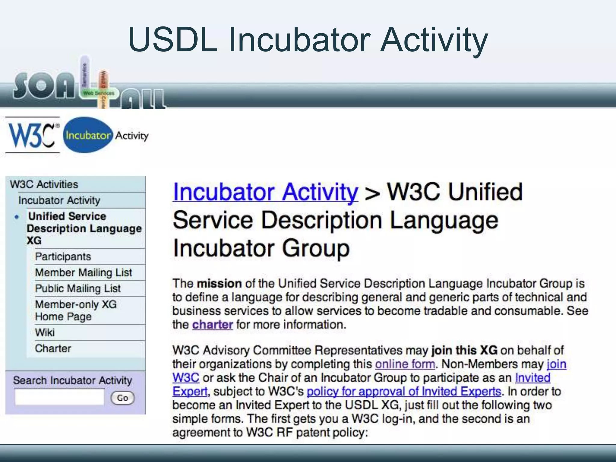 USDL Incubator Activity




                          13
 