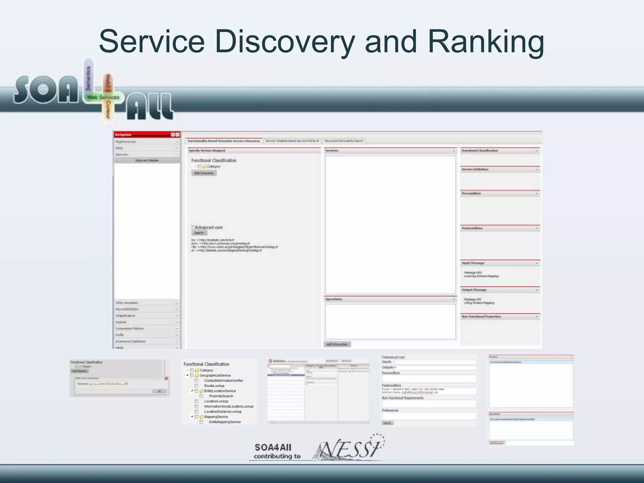 Service Discovery and Ranking
 