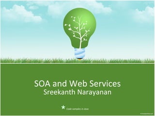 SOA and Web Services Sreekanth Narayanan Code samples in Java 