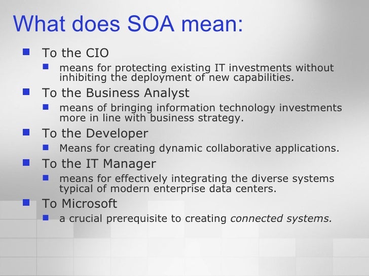 Soa Business And Technical Overview Presentation (Reed003707)