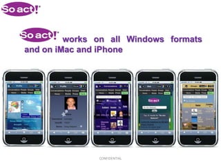 works on all Windows formats
and on iMac and iPhone




               CONFIDENTIAL
 