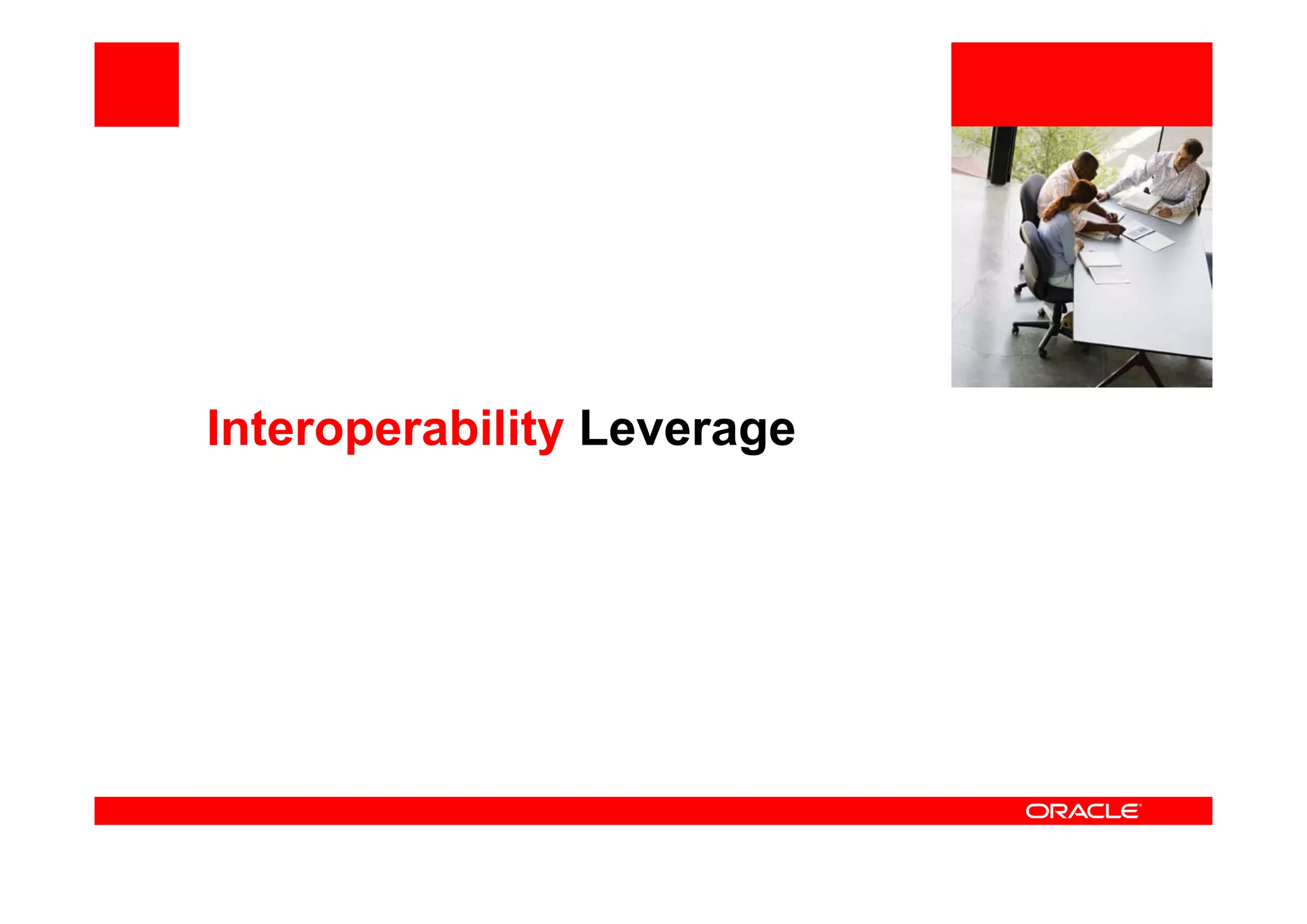<Insert Picture Here>
Interoperability Leverage
 