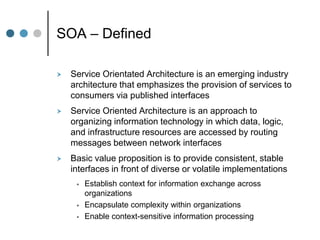 SOA - Enabling Interoperability And Business Agility March 2009