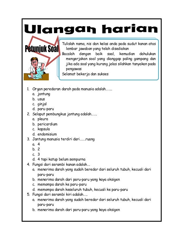 Soal Uh Materi Sistem Peredaran Darah Smp