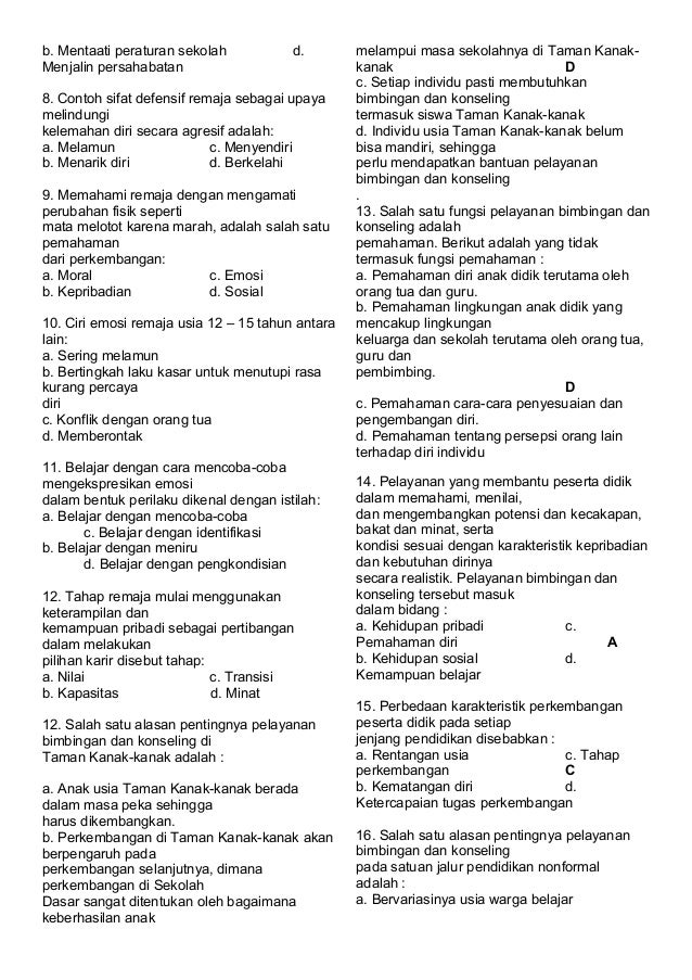 41++ Contoh soal hots bimbingan konseling info