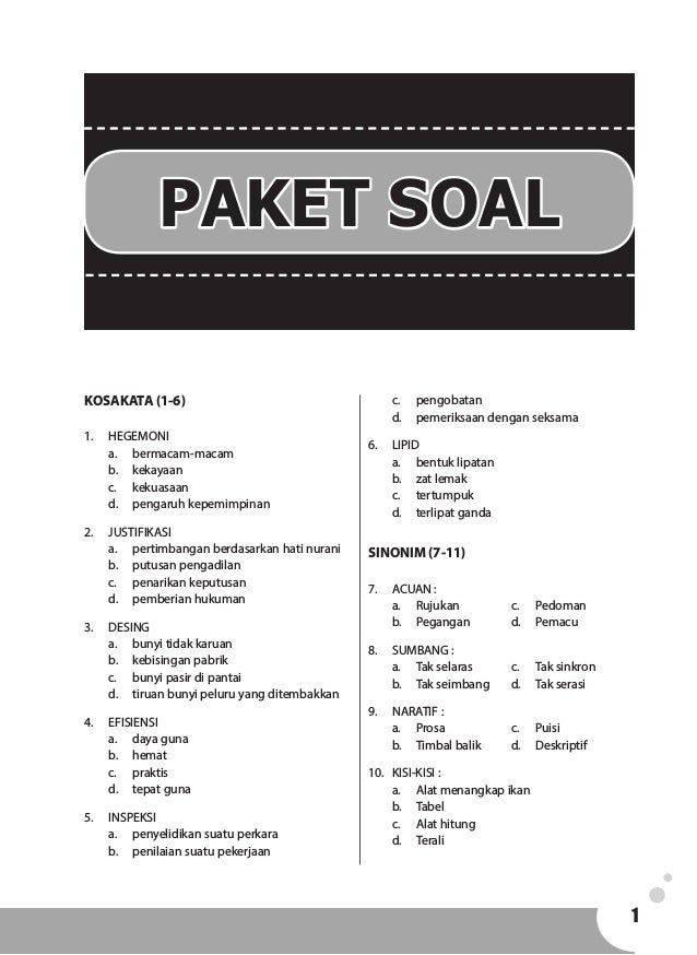 Soal Cpns Paket 17