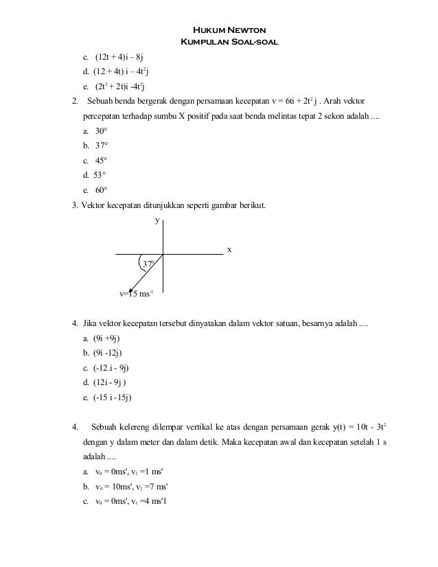 Kumpulan Soal-soal Hukum Newton