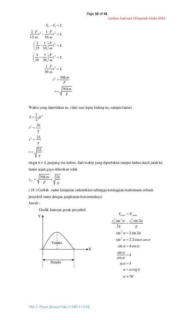 Contoh Soal Olimpiade Fisika Sma