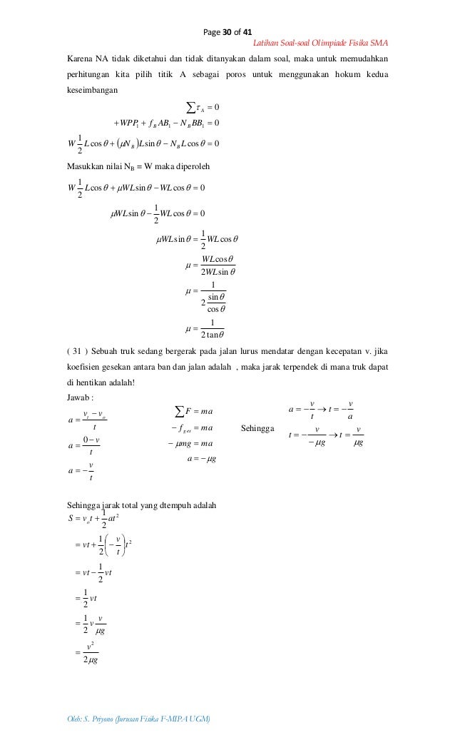 Soal latihan-olimpiade-fisika-sma