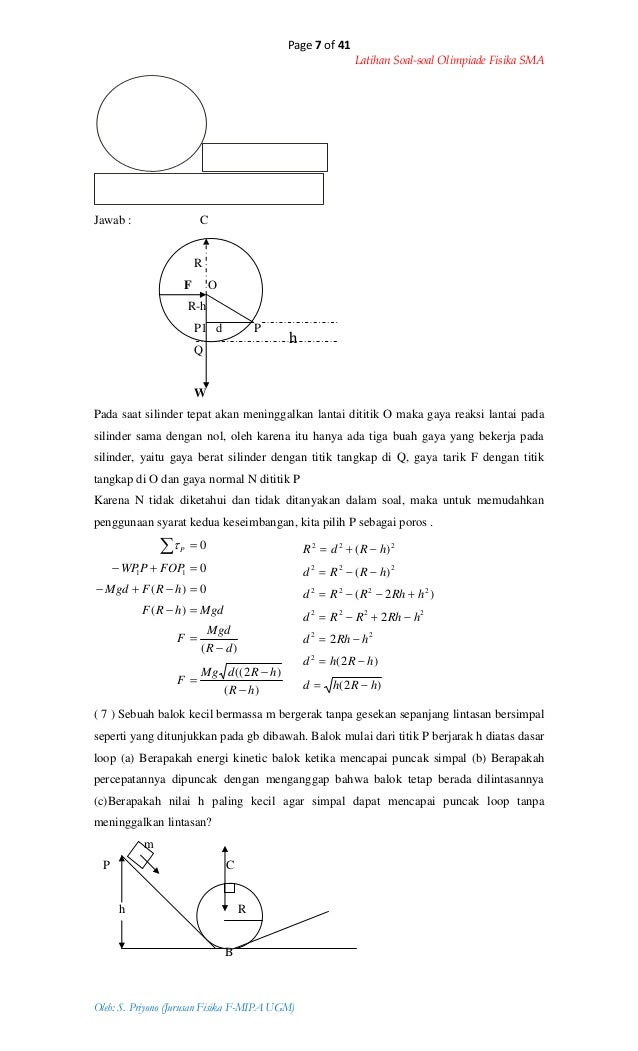 Soal latihan-olimpiade-fisika-sma