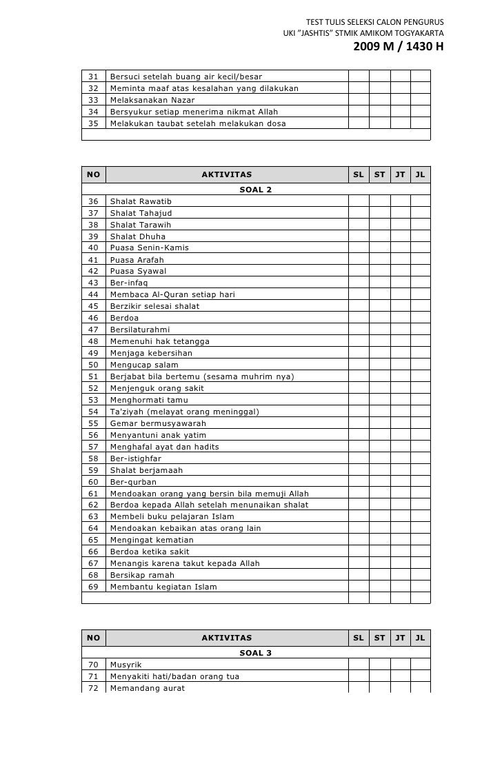 Soal Lengkap