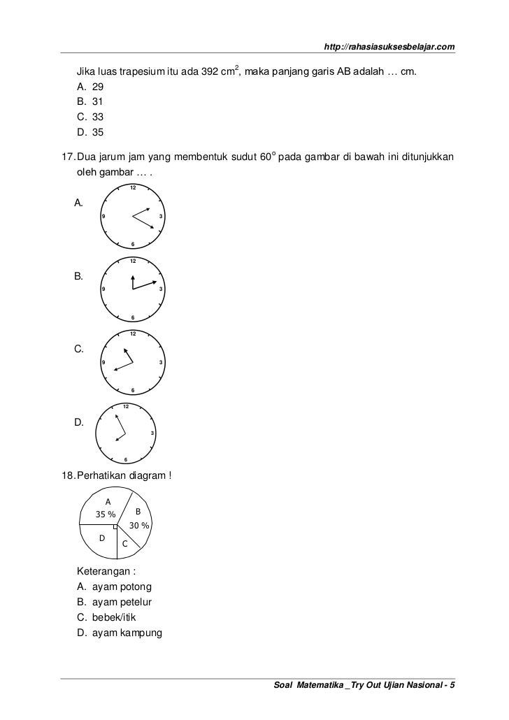 Gambar Latihan Soal Matematika Nalaria Realistik Paket 10 Kelas 1 2 di Rebanas  Rebanas