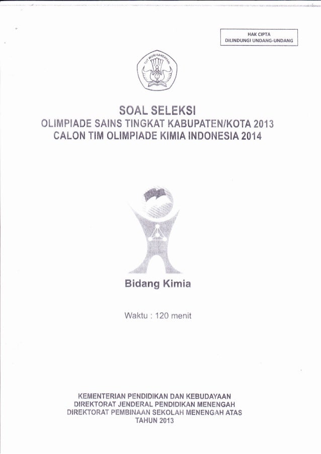 Pembahasan Soal Osn Kimia Tingkat Kabupaten 2013 - Binca Books