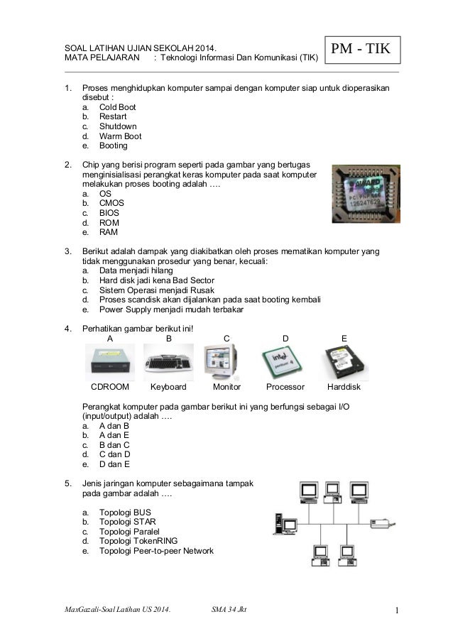 Soal Pm Tik 2014
