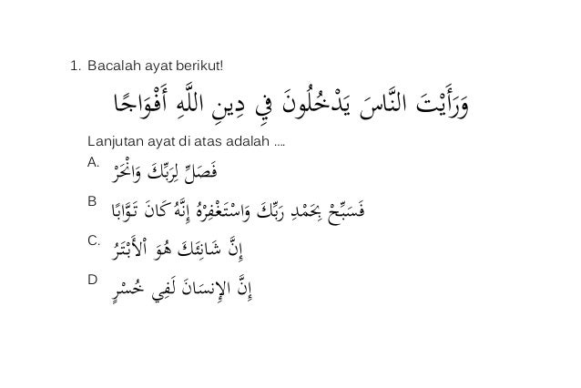 Soal prediksi usbn pai sd 2016