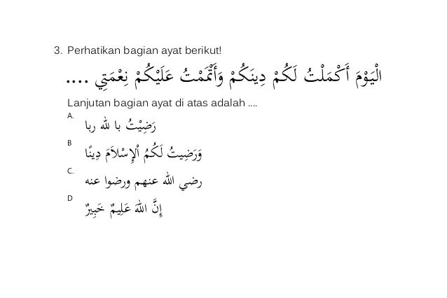 Contoh Soal Usbn Pai Sd 2016 - Soal USBN PAI SD MI 2019 | File