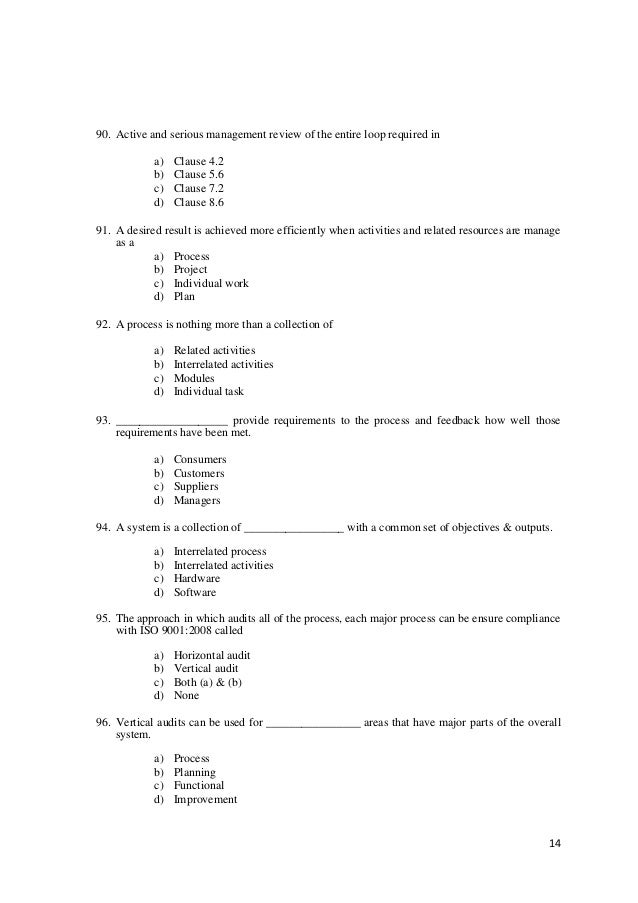 Soal Soal Test Smm Iso 9001 2008