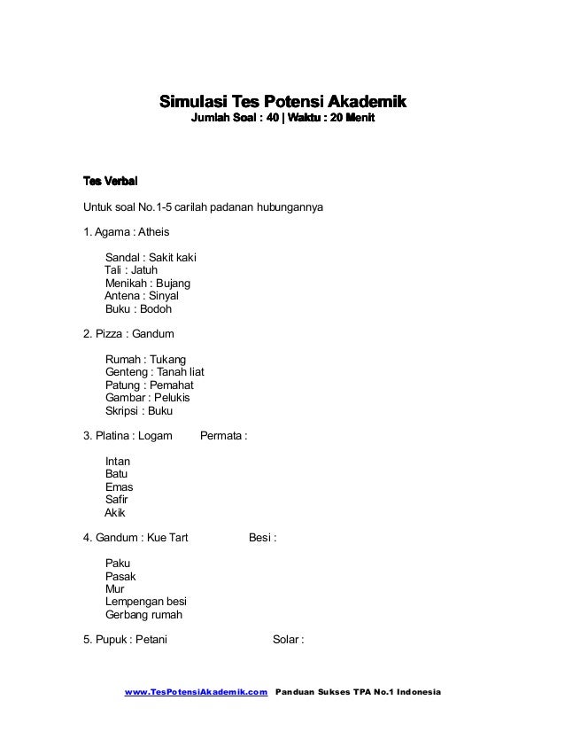 Soal tpa-gratis