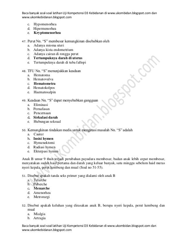 Soal ujikompetensibidan201820192020202120222023