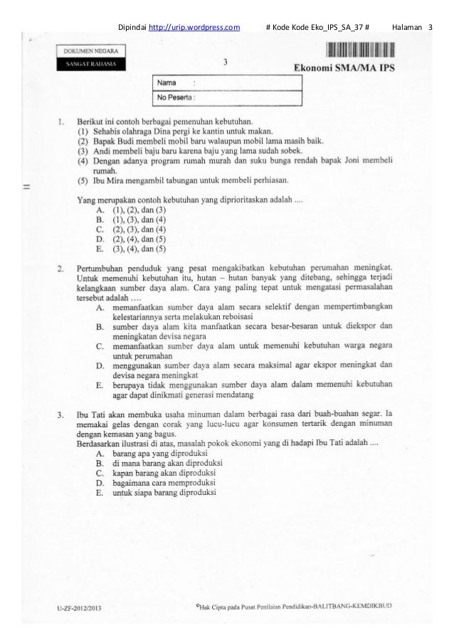 Soal unekonomismaips2013kodeeko ipssa_37