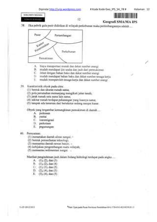 Dipindai http://urip.wordpress.com # Kode Kode Geo_IPS_SA_78 # Halaman 12
 