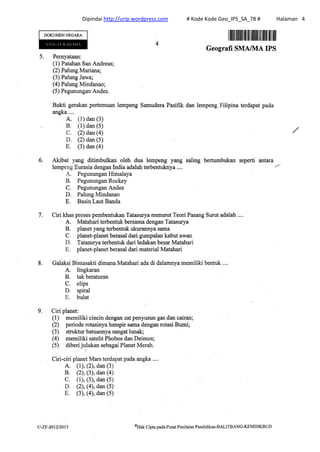 Dipindai http://urip.wordpress.com # Kode Kode Geo_IPS_SA_78 # Halaman 4
 