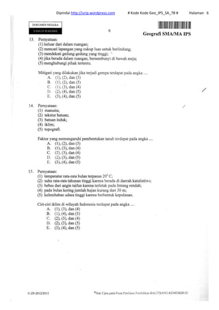Dipindai http://urip.wordpress.com # Kode Kode Geo_IPS_SA_78 # Halaman 6
 