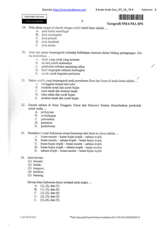 Dipindai http://urip.wordpress.com # Kode Kode Geo_IPS_SA_78 # Halaman 8
 