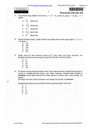 Dipindai http://urip.wordpress.com # Kode MTK_IPS_SA_64# Halaman 9
 