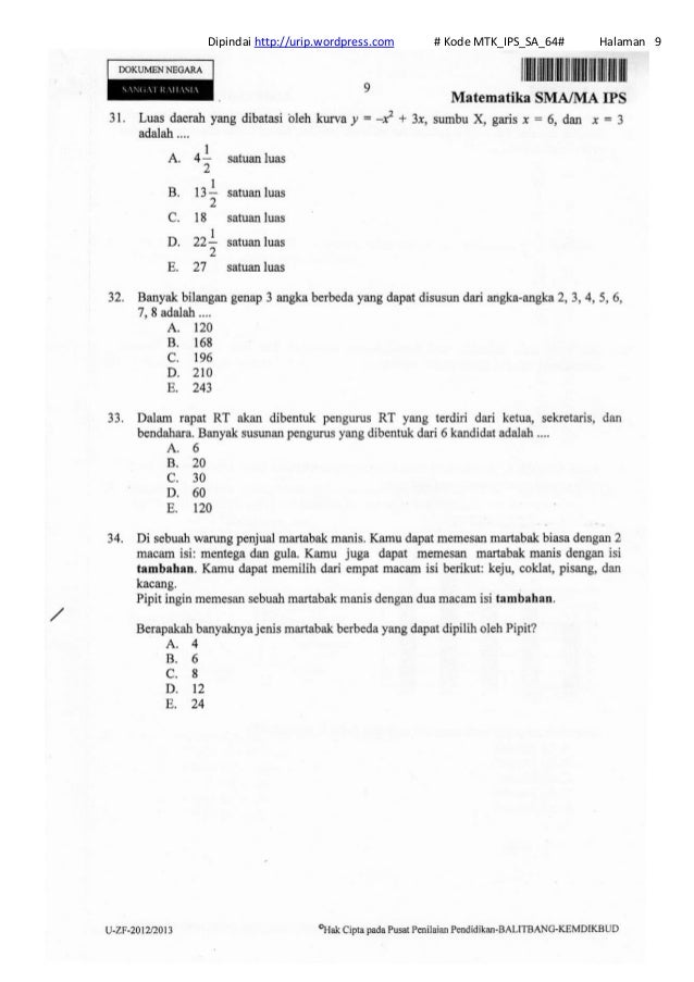 Kumpulan Soal Un Matematika Smp Dan Pembahasannya Kumpulan Soal Un Matematika Smp Dan Pembahasannya