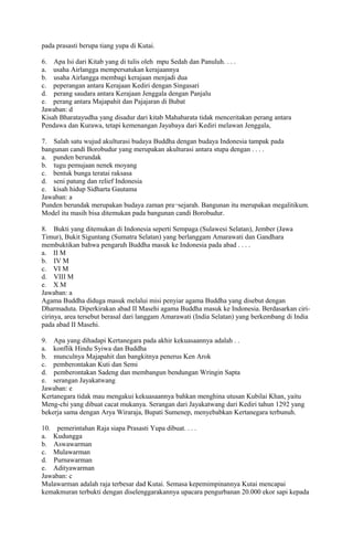 Soal Sejarah dan Pembahasanya | PDF