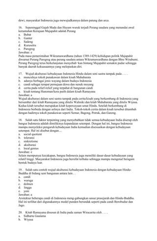 Soal Sejarah dan Pembahasanya | PDF