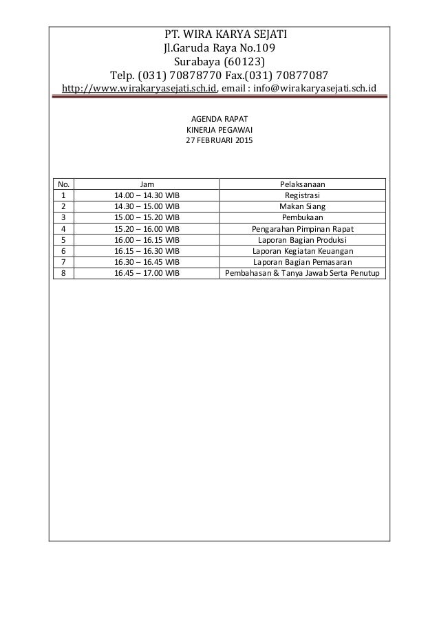 820 Koleksi Contoh Undangan Rapat Agenda Rapat Dan Daftar Hadir HD Terbaik