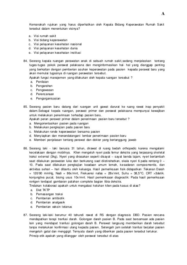 Soal A Keperawatan