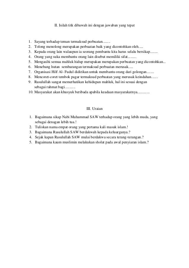 Soal agama