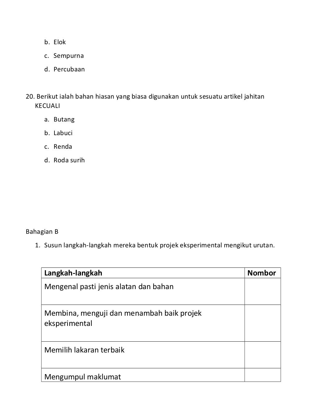 Soalah rbt tahun 4 sem1