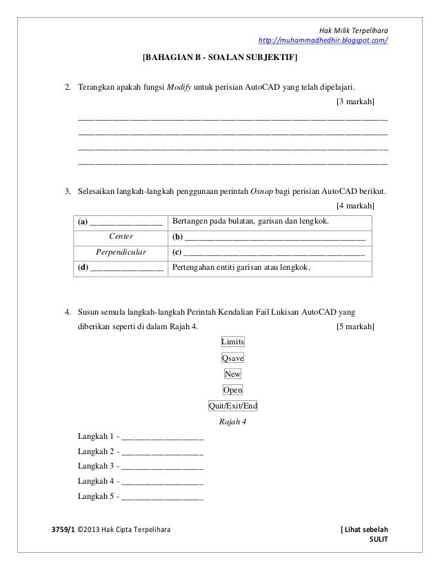 Ujian Bulanan Mei 2013