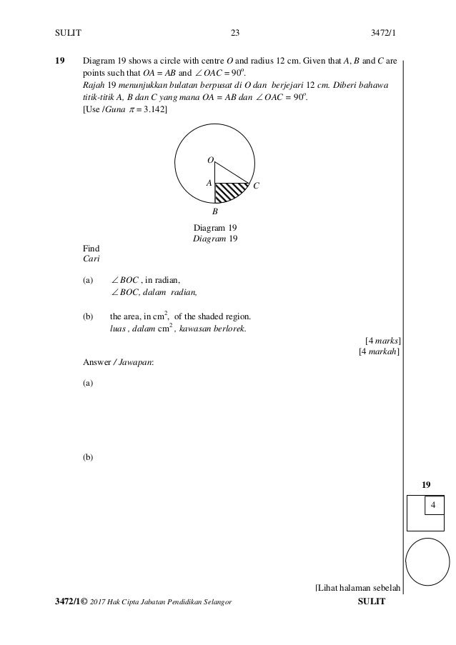 Kertas Soalan k1 spm 2017