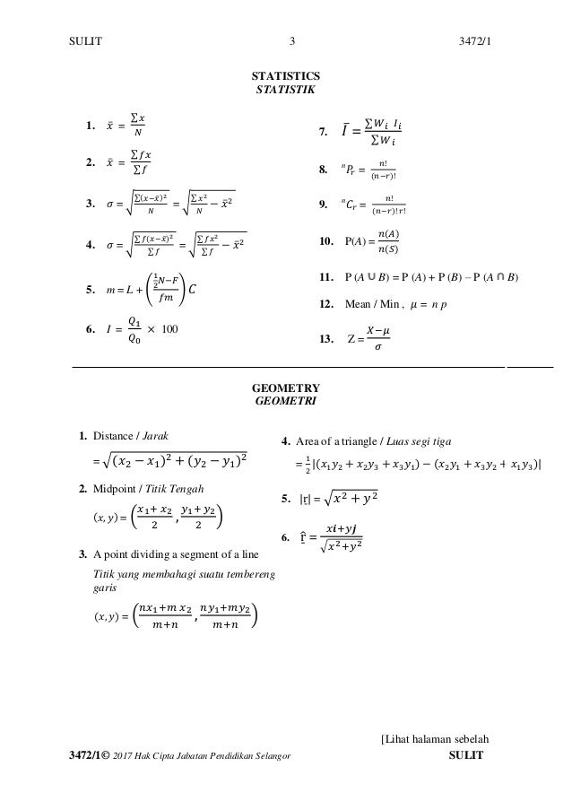 Kertas Soalan k1 spm 2017