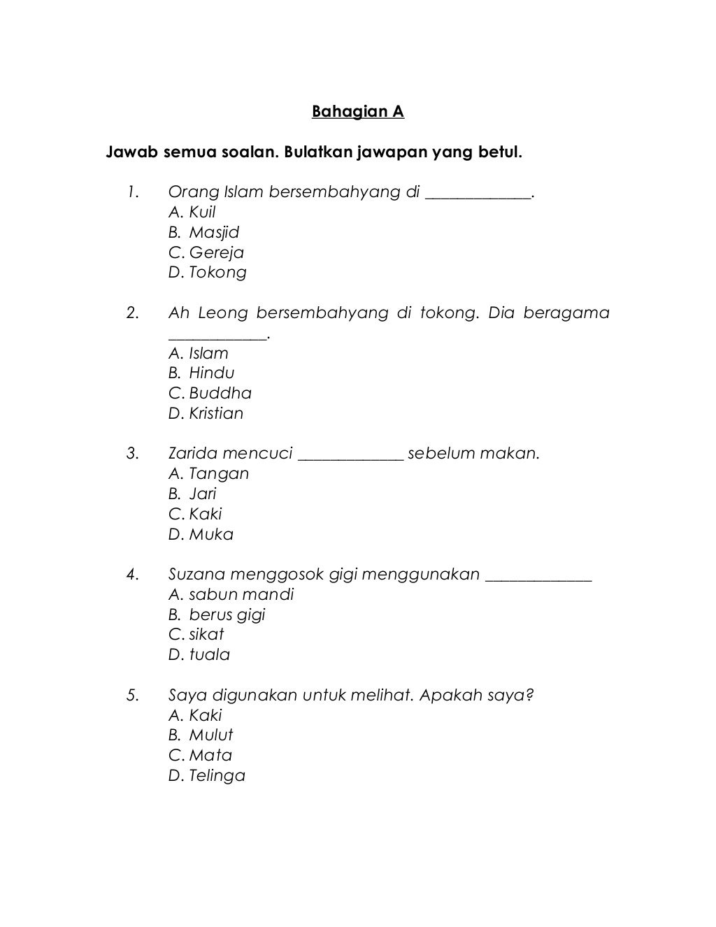 Soalan Pendidikan Kesenian Tahun 1  RPT PENDIDIKAN KESENIAN TAHUN 1