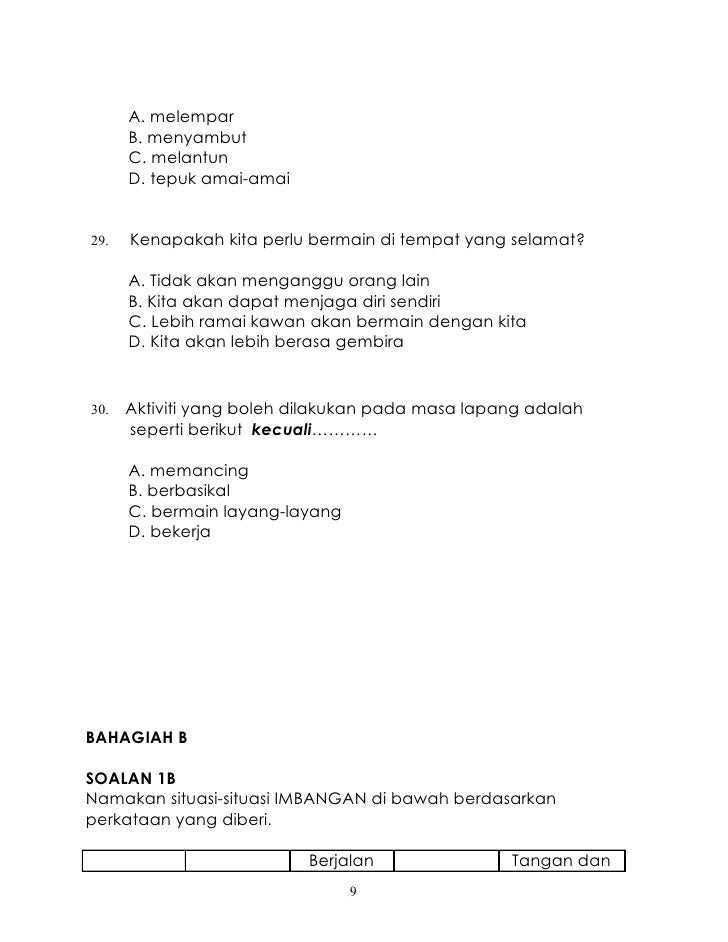 Soalan pjk-tahun-1 Soalan pjk-tahun-1