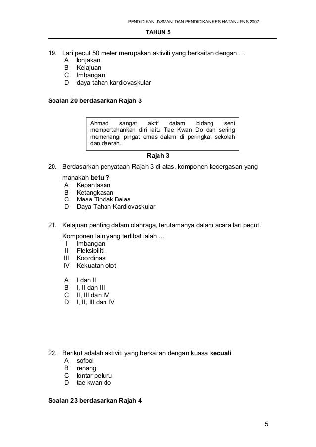 Soalan Pjpk Tahun 5