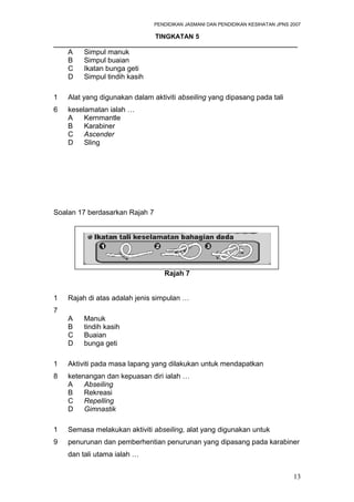 Soalan Pjpk Tingkatan 3  SOALAN PEPERIKSAAN PJPK TINGKATAN 4  →
