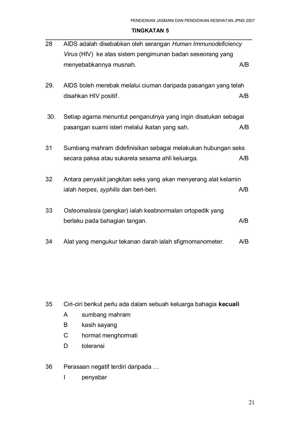 Soalan pjpktingkatan5