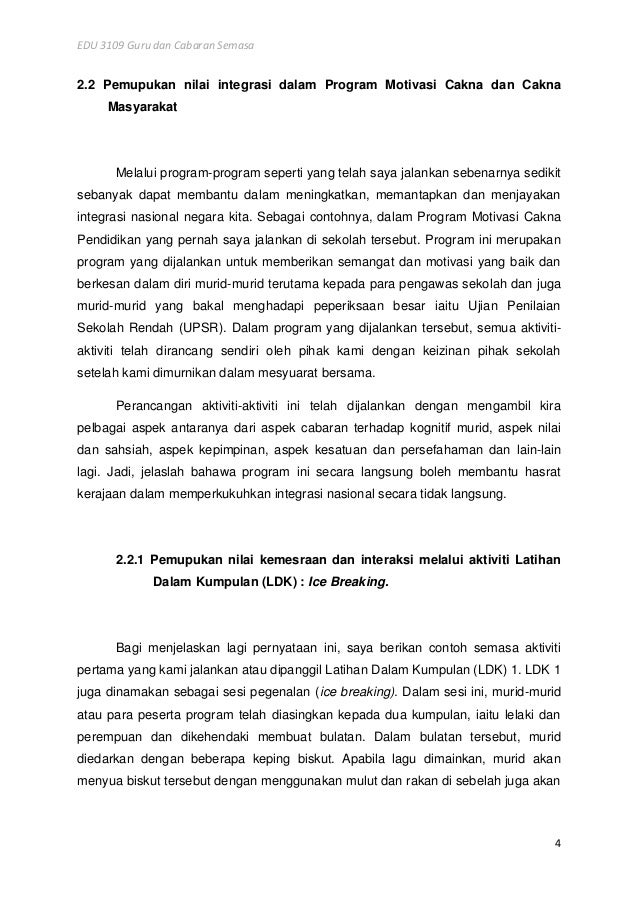 Borang Soal Selidik Integrasi Dan Perpaduan / Borang Soal Selidik