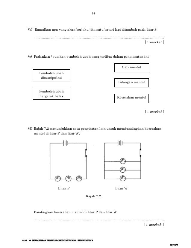 Soalan akhir tahun tahun 5 - sains kertas 2 - 2015