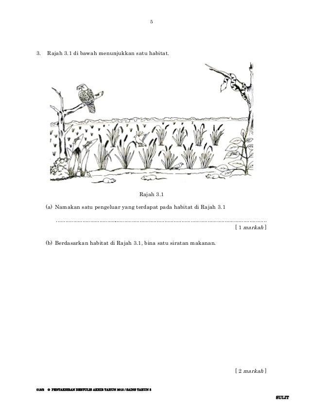 Soalan akhir tahun tahun 5 - sains kertas 2 - 2015